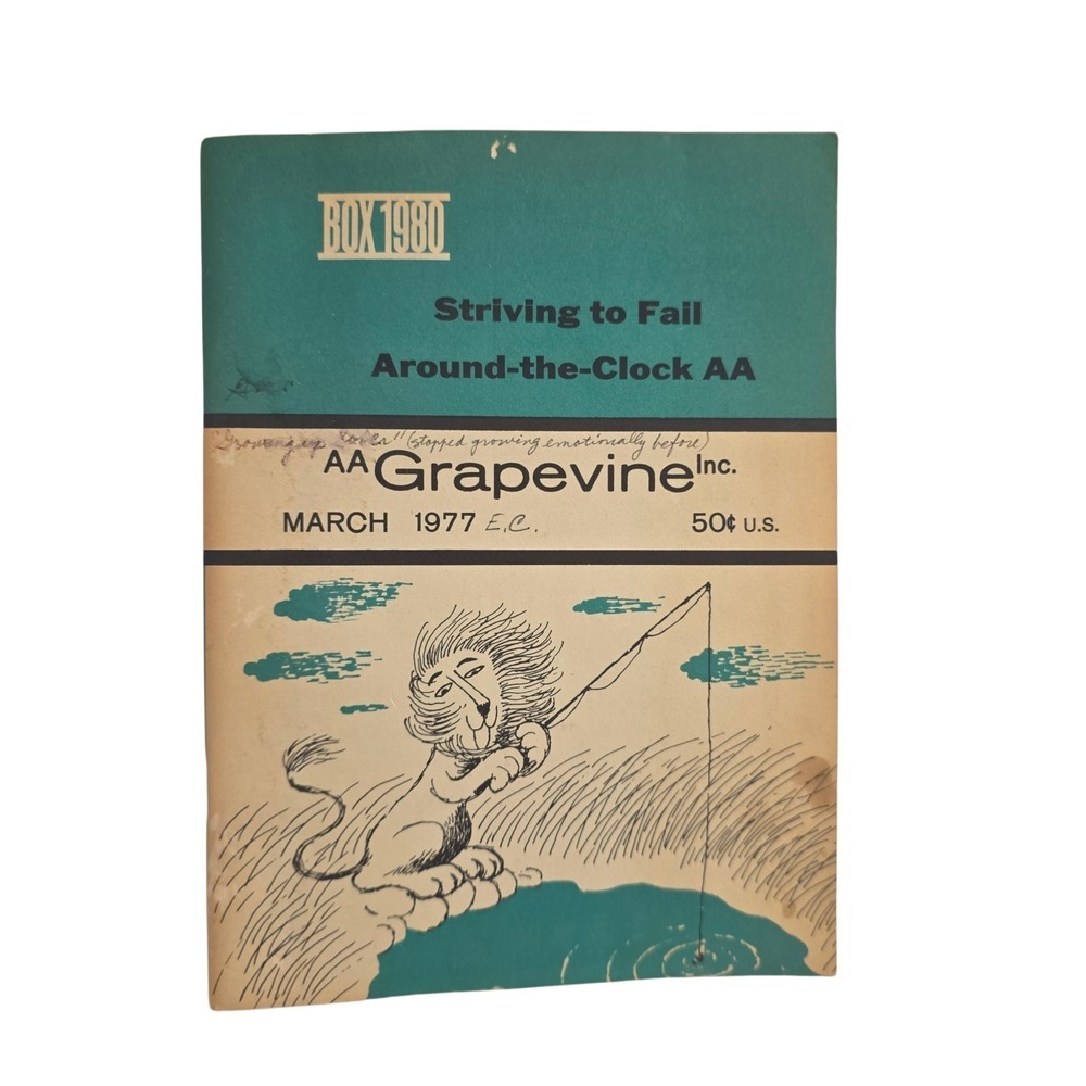 1977 AA Grapevine March Vol 33 No 10 Alcoholics Anonymous Recovery Magazine
